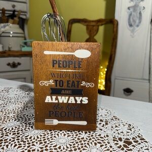 Wooden Utensil Holder farmhouse